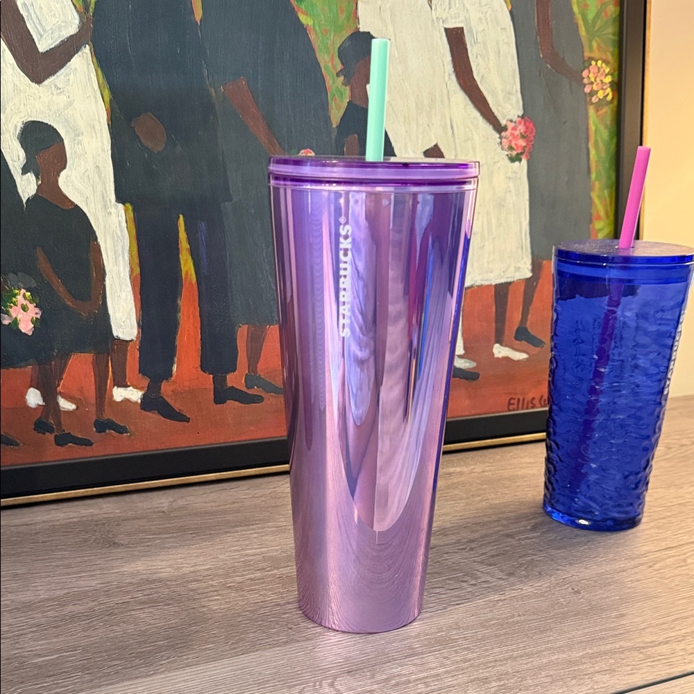 Starbucks Iridescent Purple Tumbler with Straw